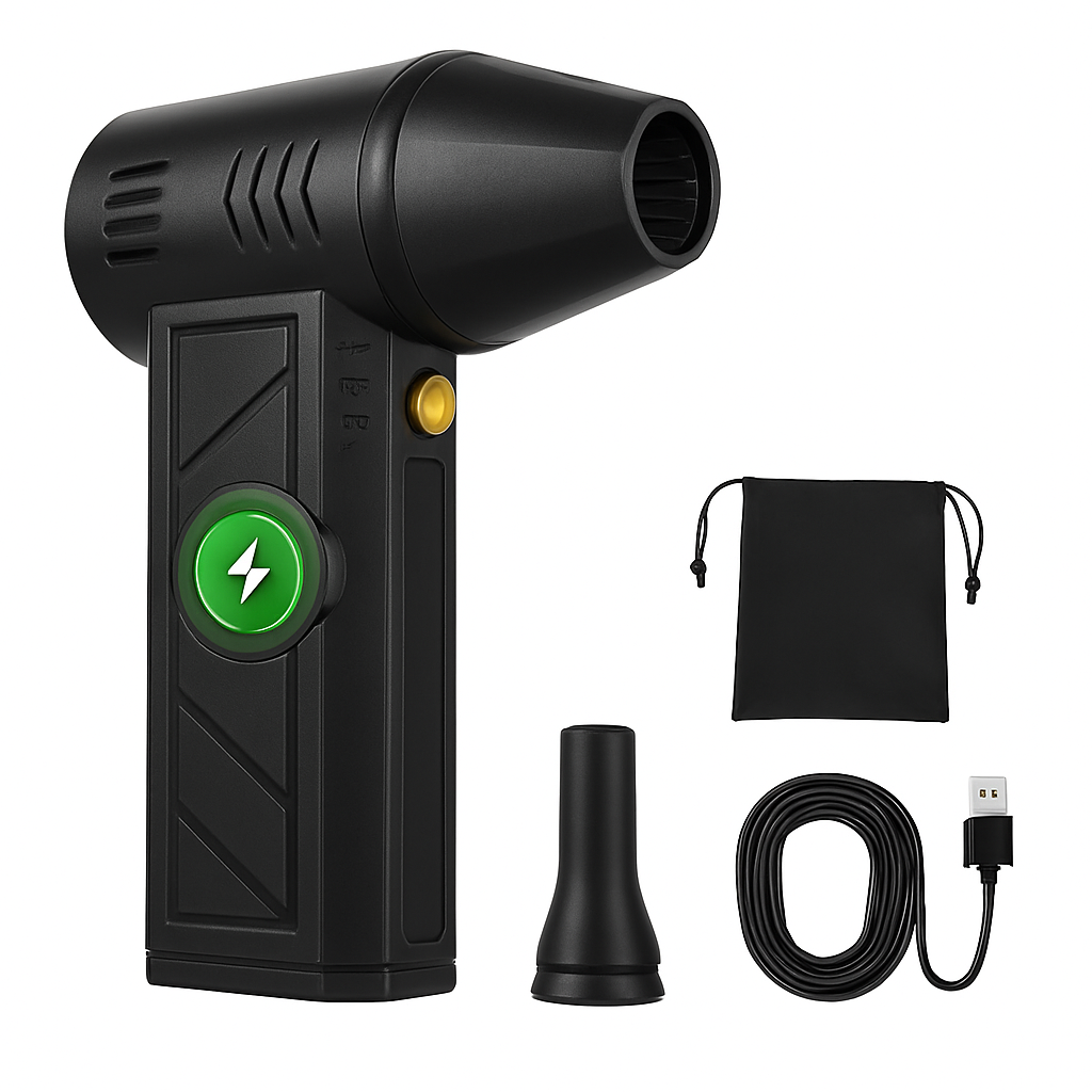 Compressed Air Duster with LED Light for Home Use