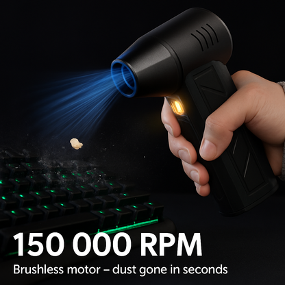 Compressed Air Duster with LED Light for Home Use