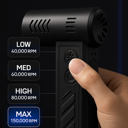 Compressed Air Duster with LED Light for Home Use