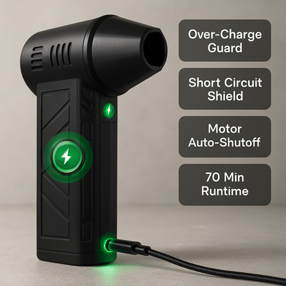 Compressed Air Duster with LED Light for Home Use